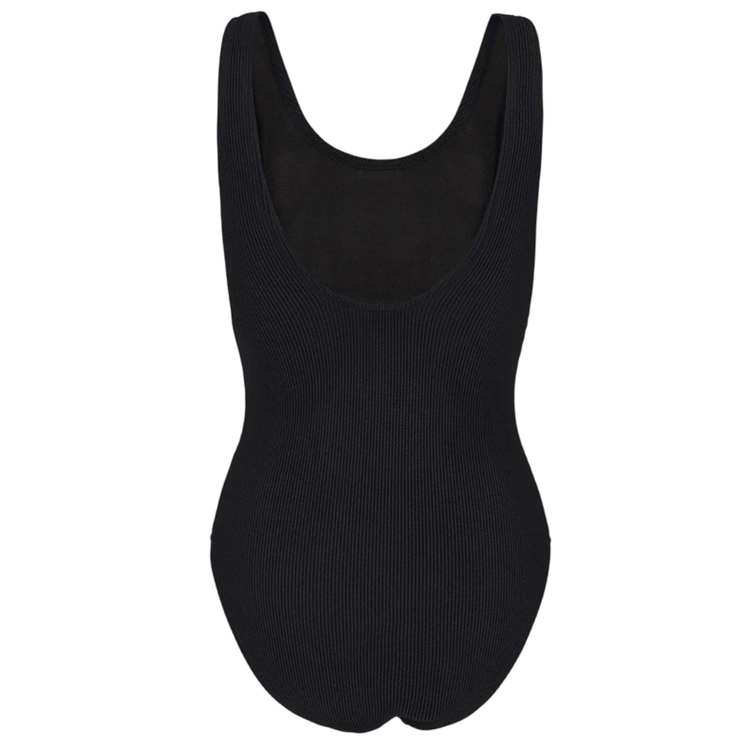 Black - Back - SoulCal Womens-Ladies Ribbed Scoop Neck Slim Bodysuit