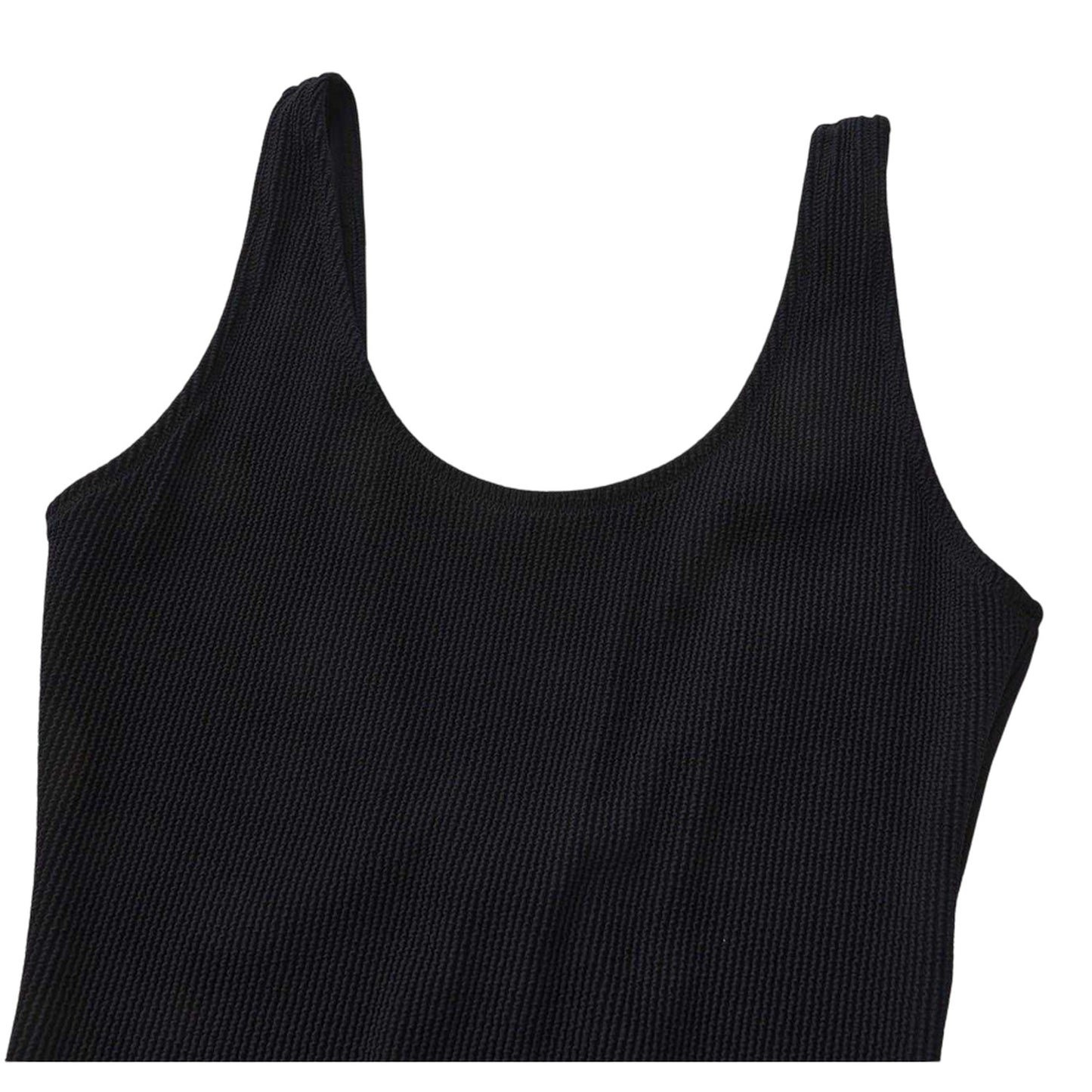 Black - Lifestyle - SoulCal Womens-Ladies Ribbed Scoop Neck Slim Bodysuit