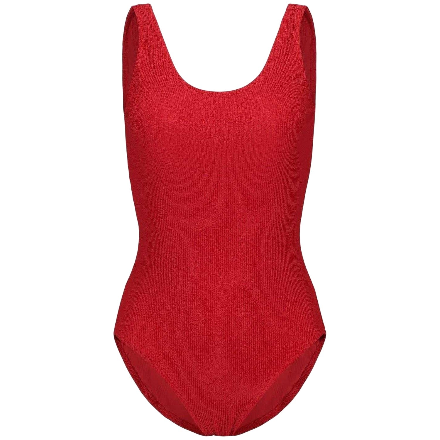 Red - Front - SoulCal Womens-Ladies Ribbed Scoop Neck Slim Bodysuit