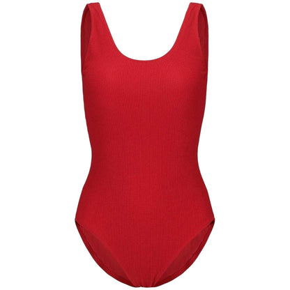 Red - Front - SoulCal Womens-Ladies Ribbed Scoop Neck Slim Bodysuit