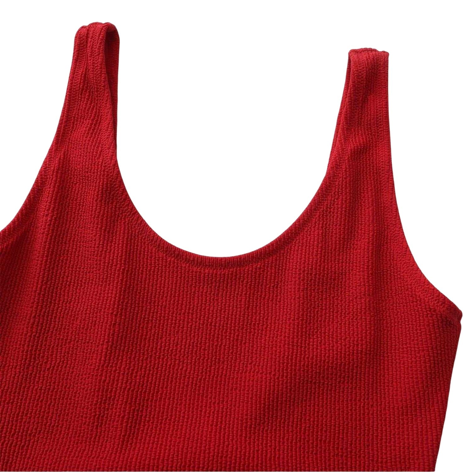 Red - Lifestyle - SoulCal Womens-Ladies Ribbed Scoop Neck Slim Bodysuit