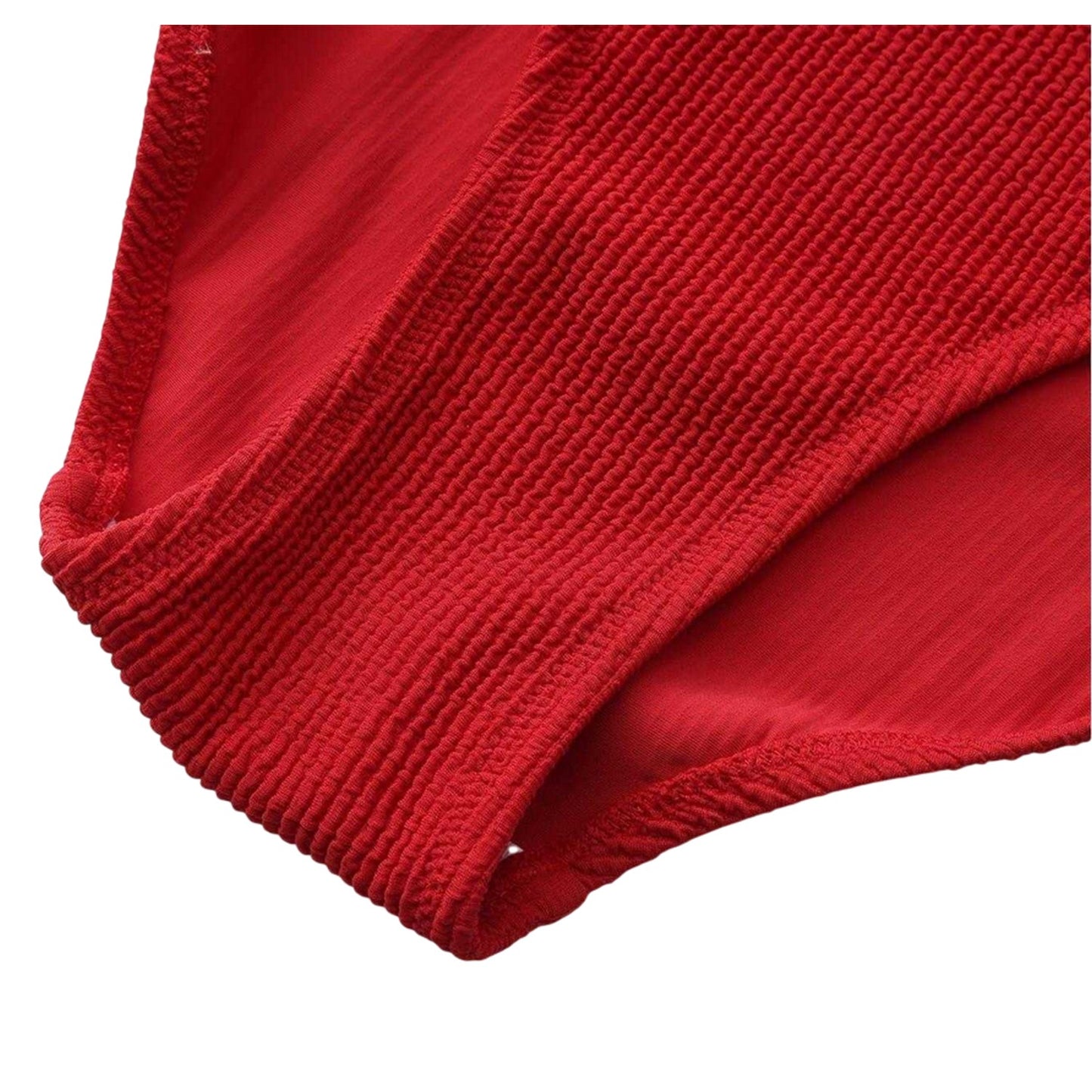 Red - Pack Shot - SoulCal Womens-Ladies Ribbed Scoop Neck Slim Bodysuit