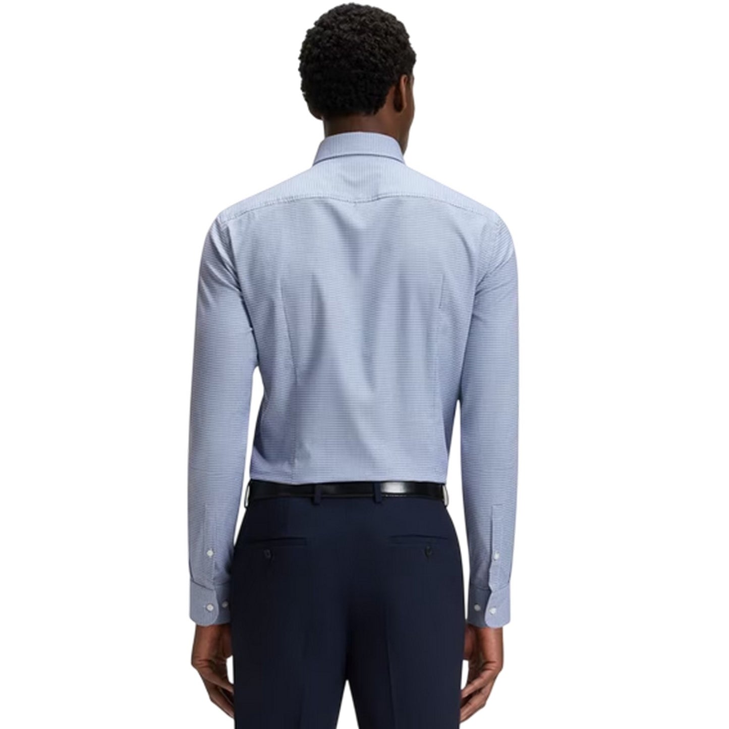 Dark Blue - Back - Boss Mens H-Hank Shirt