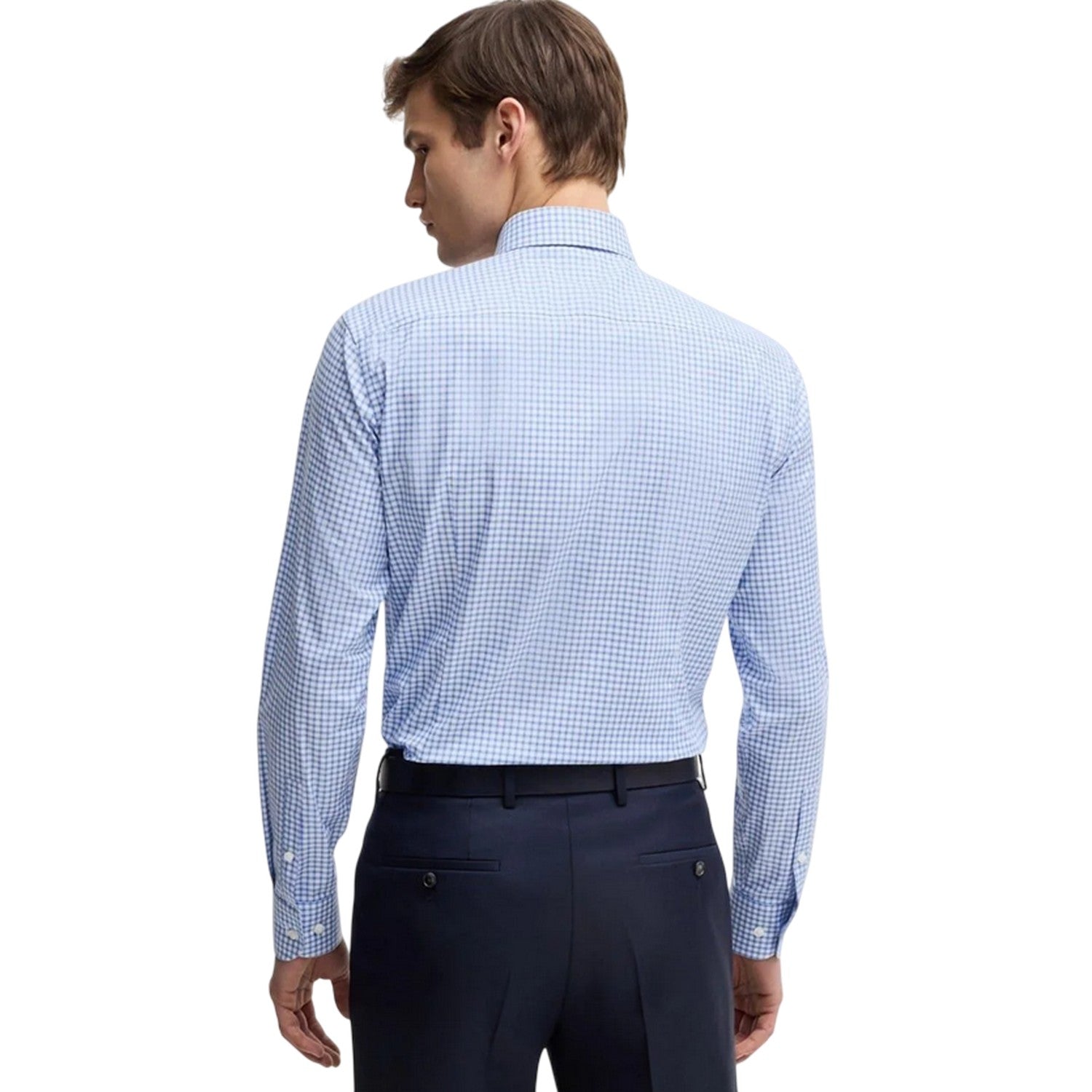 Pastel Blue - Back - Boss Mens H-Hank Shirt