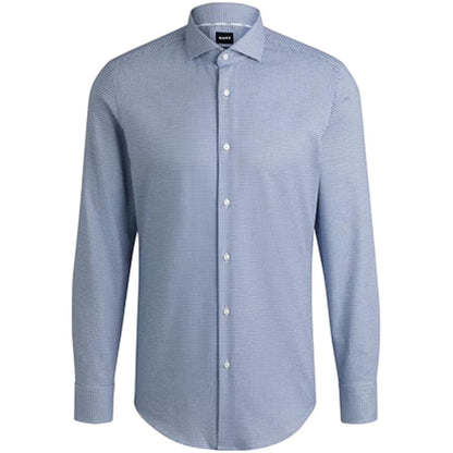 Dark Blue - Front - Boss Mens H-Hank Shirt