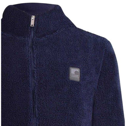 Navy - Side - SoulCal Mens Sherpa Full Zip Hoodie