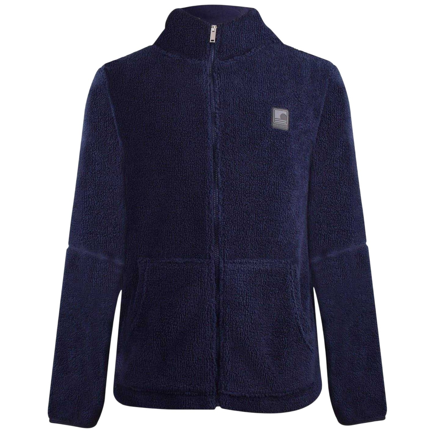 Navy - Front - SoulCal Mens Sherpa Full Zip Hoodie