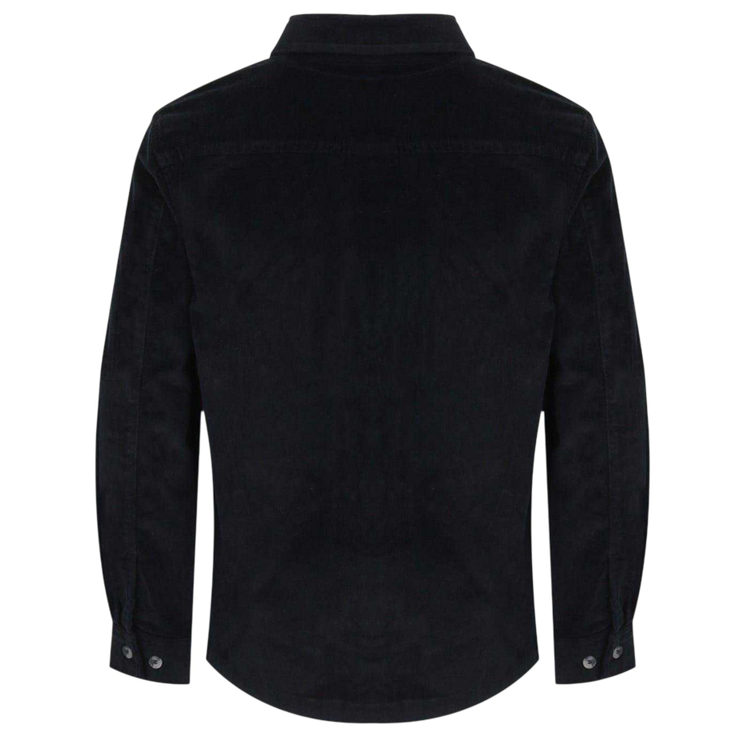 Black - Back - Jack Wills Mens Corduroy Double Pocket Long-Sleeved Shirt