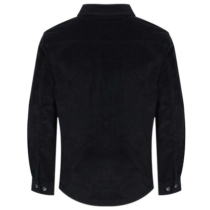 Black - Back - Jack Wills Mens Corduroy Double Pocket Long-Sleeved Shirt
