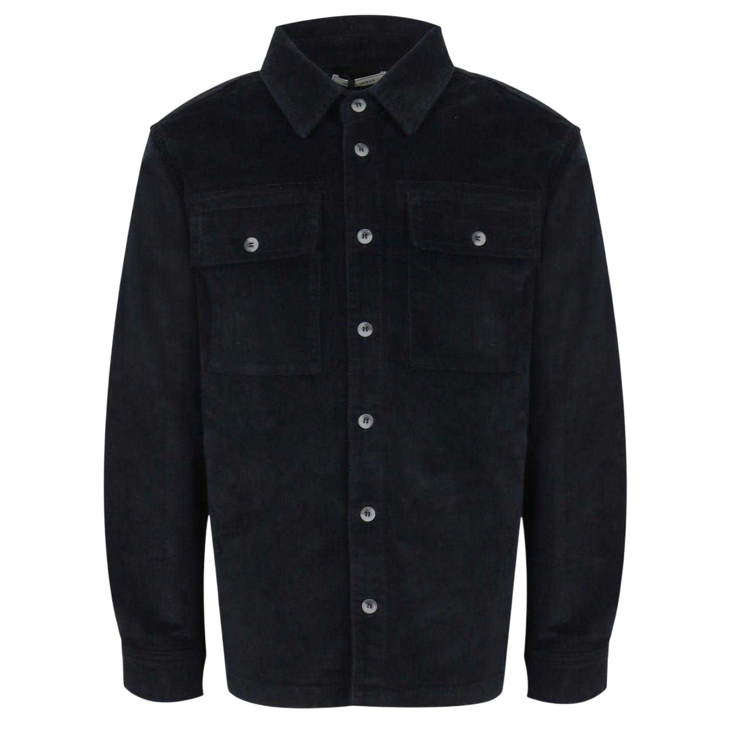 Black - Front - Jack Wills Mens Corduroy Double Pocket Long-Sleeved Shirt