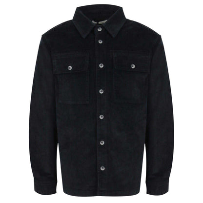 Black - Front - Jack Wills Mens Corduroy Double Pocket Long-Sleeved Shirt