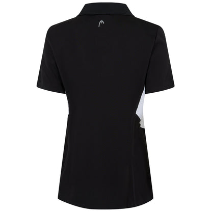 Black - Back - Head Womens-Ladies Performance Polo Shirt