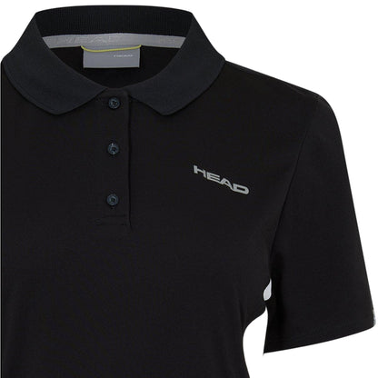 Black - Side - Head Womens-Ladies Performance Polo Shirt