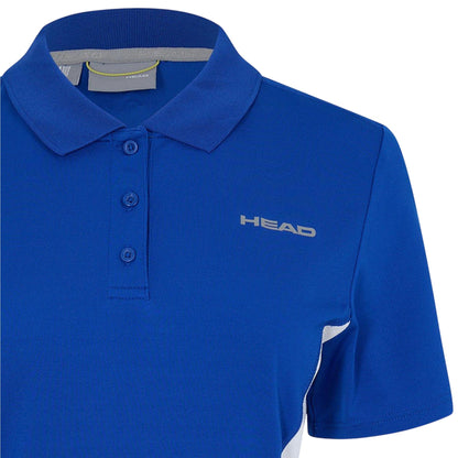 Blue - Side - Head Womens-Ladies Performance Polo Shirt