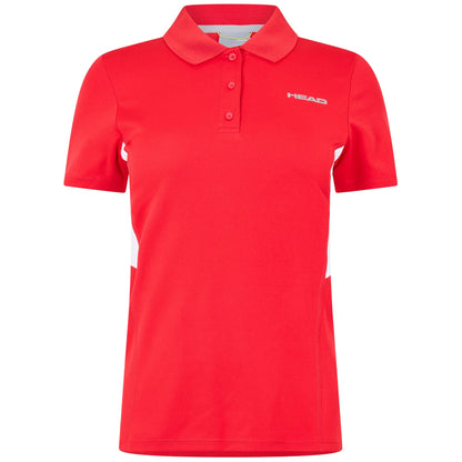 Red - Front - Head Womens-Ladies Performance Polo Shirt