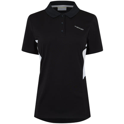 Black - Front - Head Womens-Ladies Performance Polo Shirt