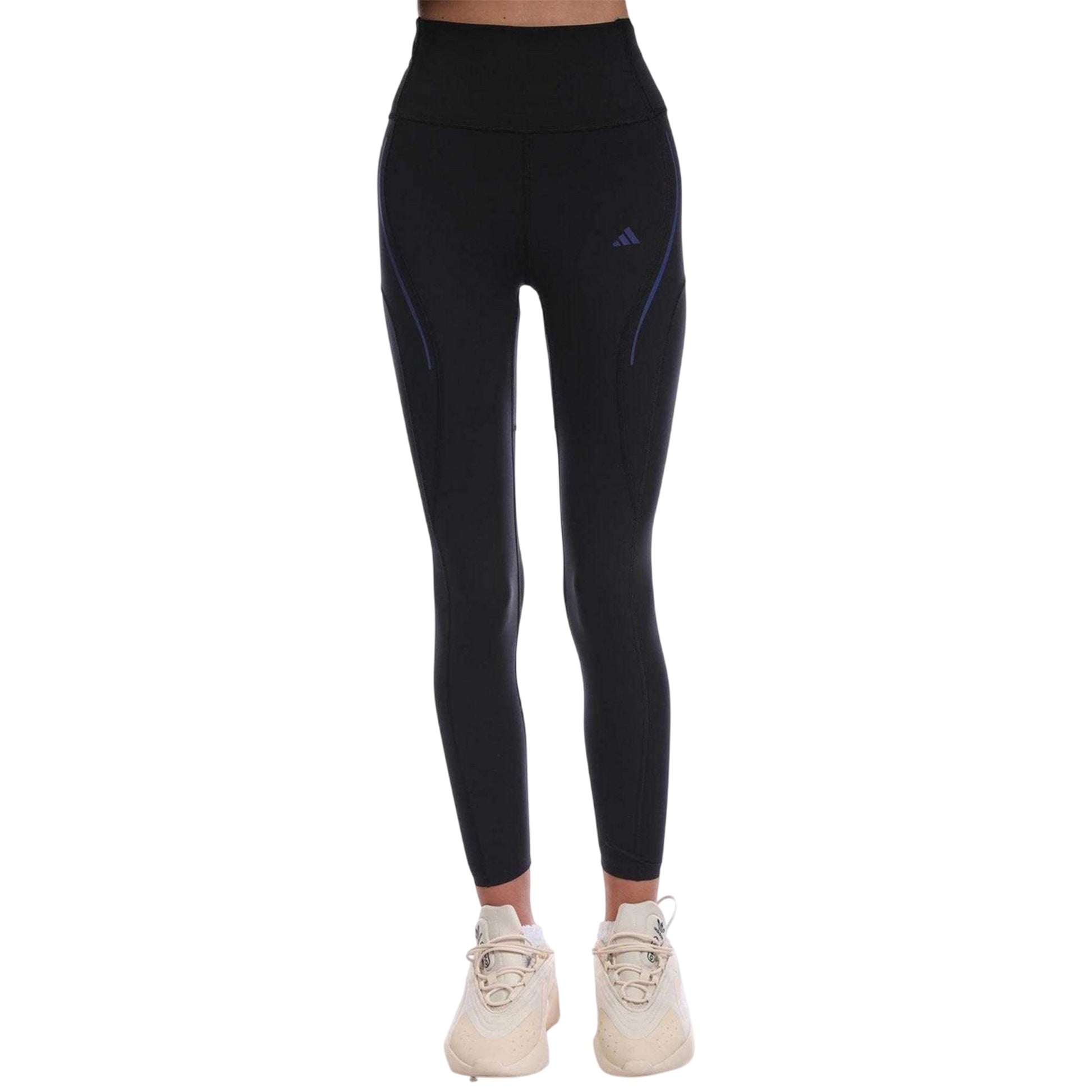 Black - Front - Adidas Womens-Ladies Leggings