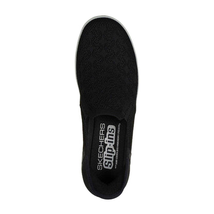 Black - Side - Skechers Womens-Ladies Breezest Slip-on Trainers