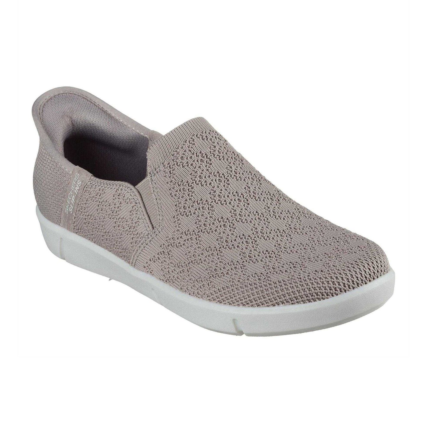 Grey - Front - Skechers Womens-Ladies Breezest Slip-on Trainers