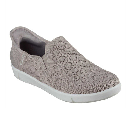 Grey - Front - Skechers Womens-Ladies Breezest Slip-on Trainers