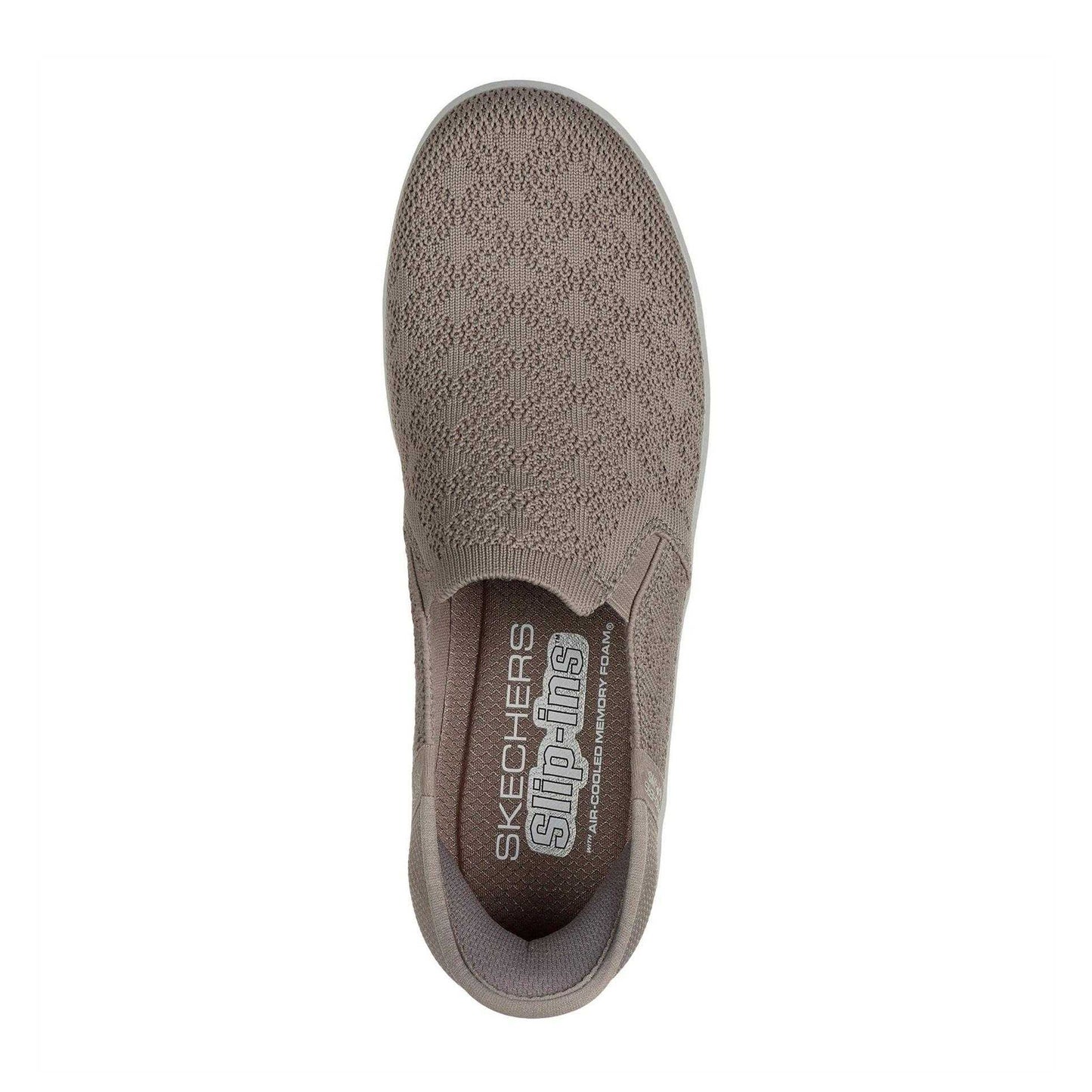 Grey - Side - Skechers Womens-Ladies Breezest Slip-on Trainers