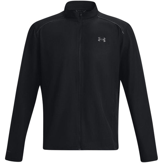 Black - Front - Under Armour Mens Storm Run Logo Full Zip Jacket