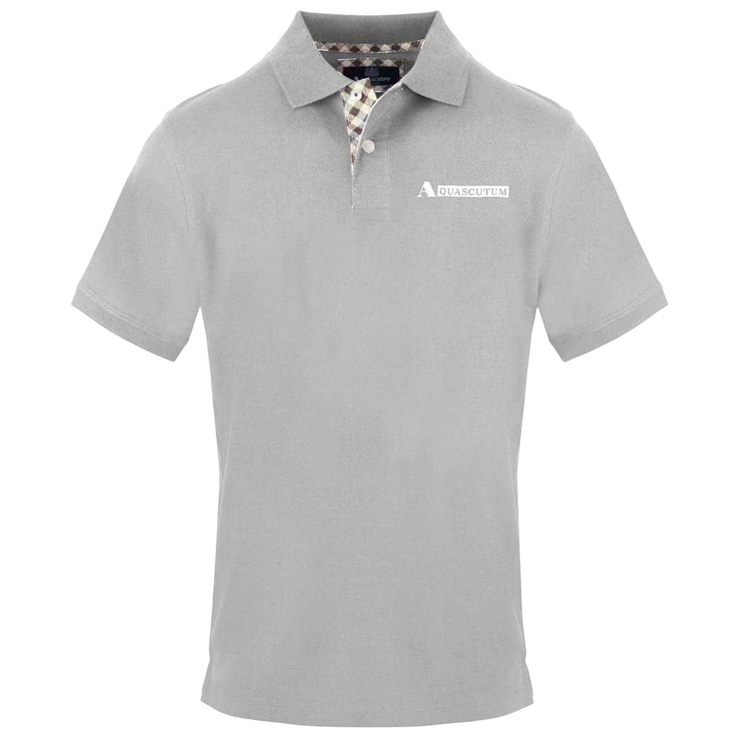 Grey - Front - Aquascutum Mens Short-Sleeved Polo Shirt