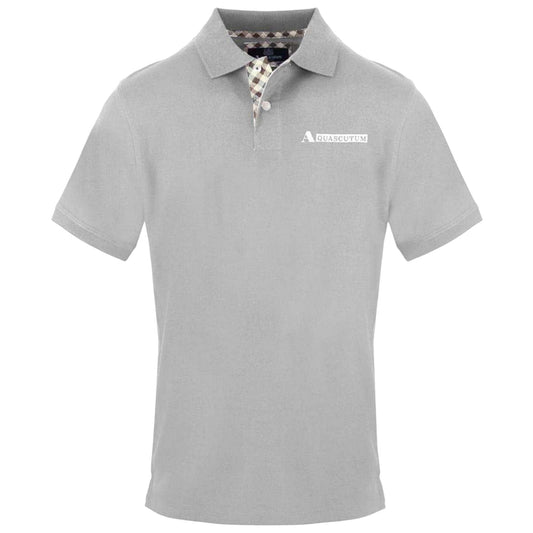 Grey - Front - Aquascutum Mens Short-Sleeved Polo Shirt
