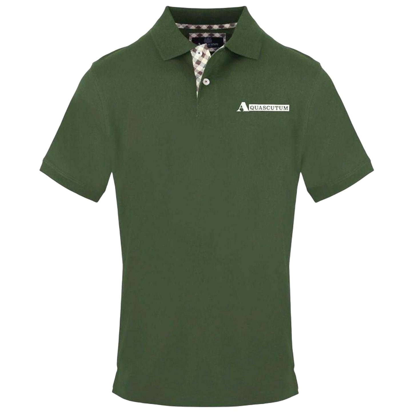 Military Green - Front - Aquascutum Mens Short-Sleeved Polo Shirt