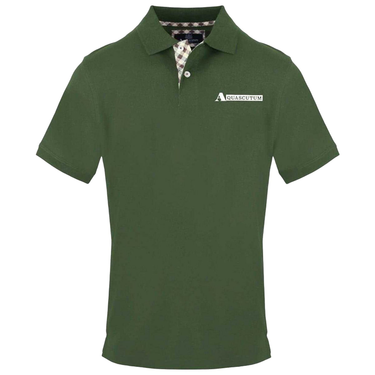 Military Green - Front - Aquascutum Mens Short-Sleeved Polo Shirt
