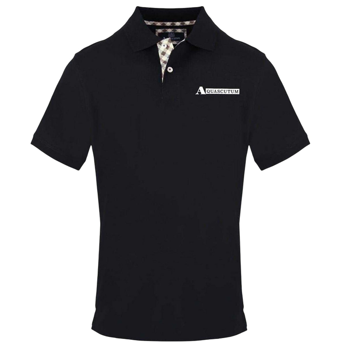 Black - Front - Aquascutum Mens Short-Sleeved Polo Shirt