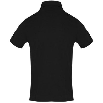 Black - Back - Aquascutum Mens Embroidered Logo Polo Shirt