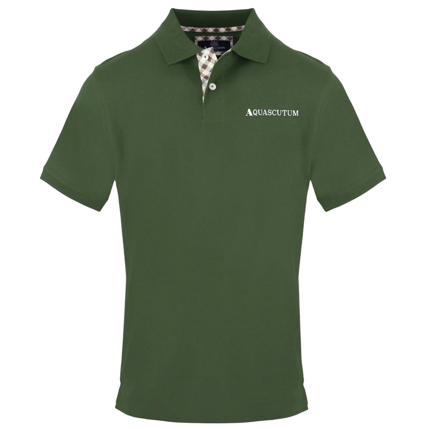 Military Green - Front - Aquascutum Mens Embroidered Logo Polo Shirt