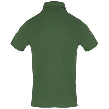 Military Green - Back - Aquascutum Mens Embroidered Logo Polo Shirt