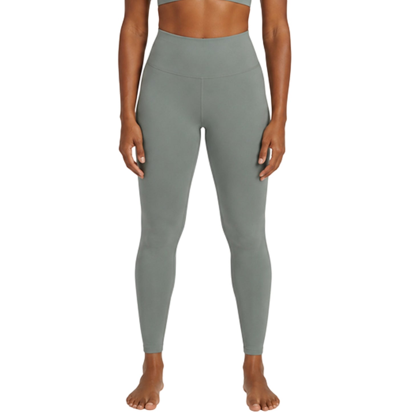 Green - Side - Adidas Womens-Ladies Studio 7-8 Leggings