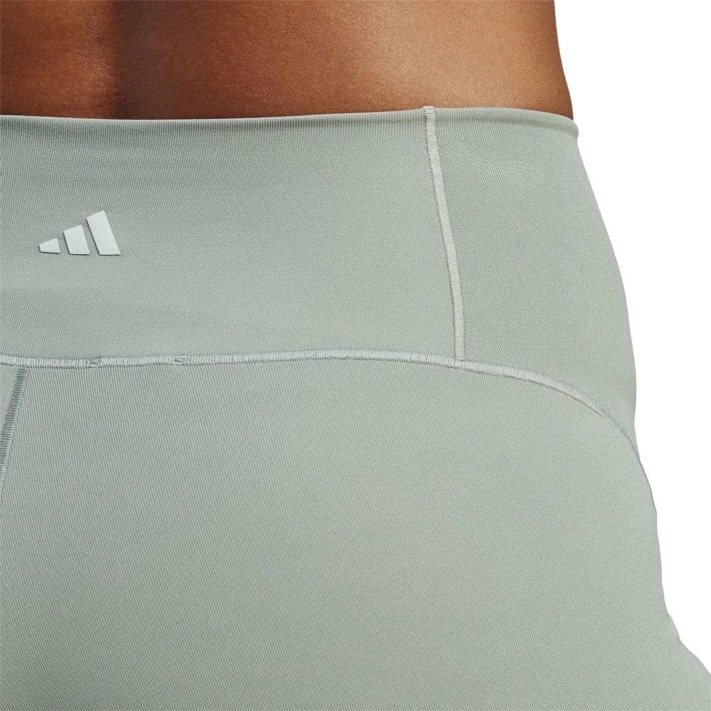 Green - Lifestyle - Adidas Womens-Ladies Studio 7-8 Leggings