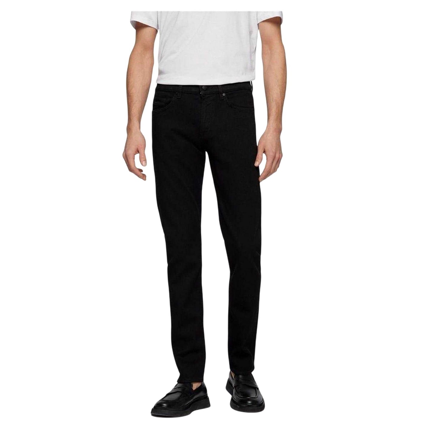 Black - Side - Boss Mens Denim Slim Jeans