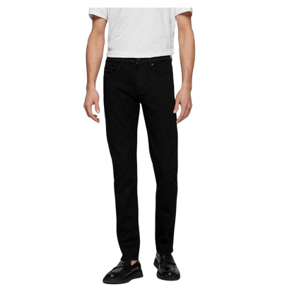 Black - Side - Boss Mens Denim Slim Jeans