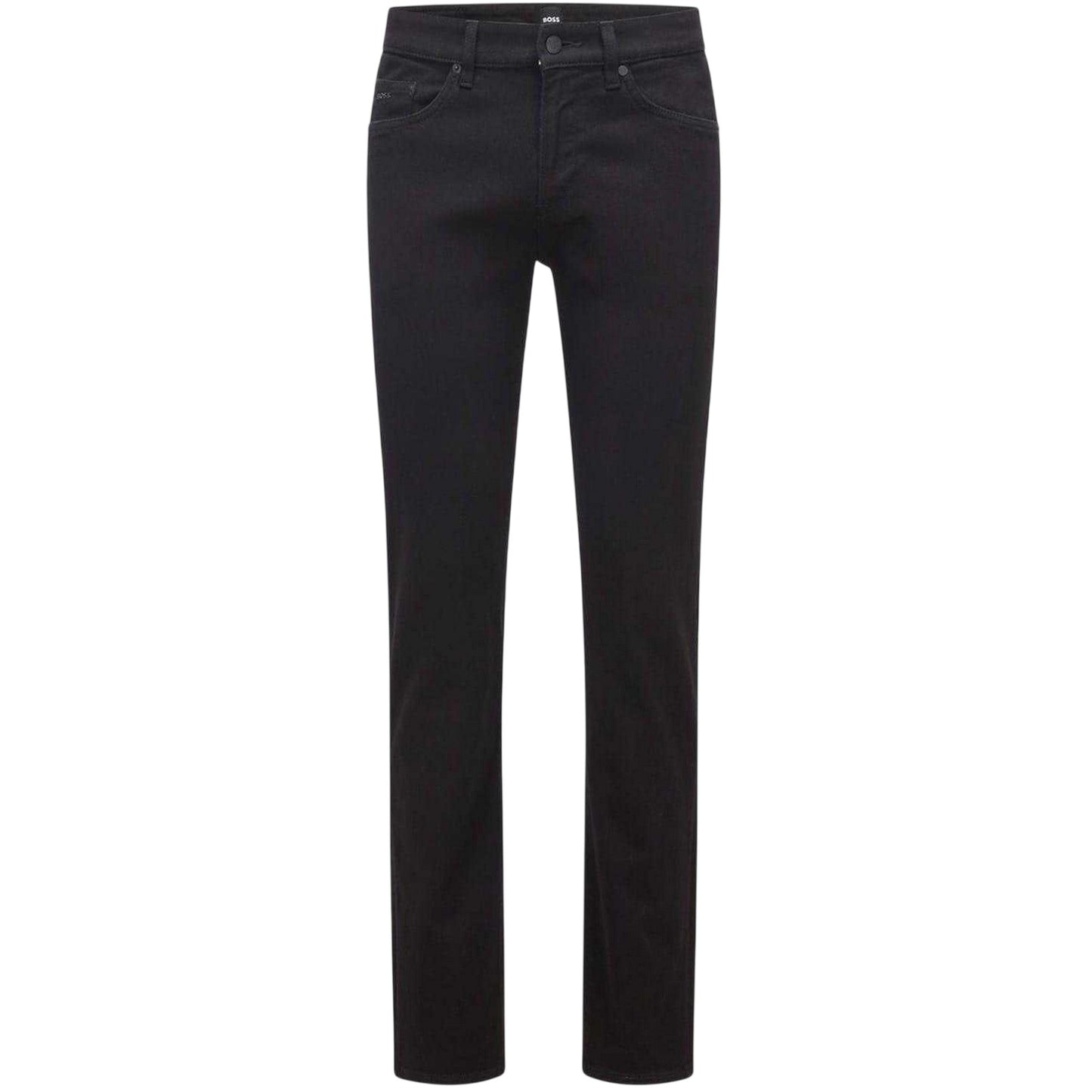 Black - Front - Boss Mens Denim Slim Jeans