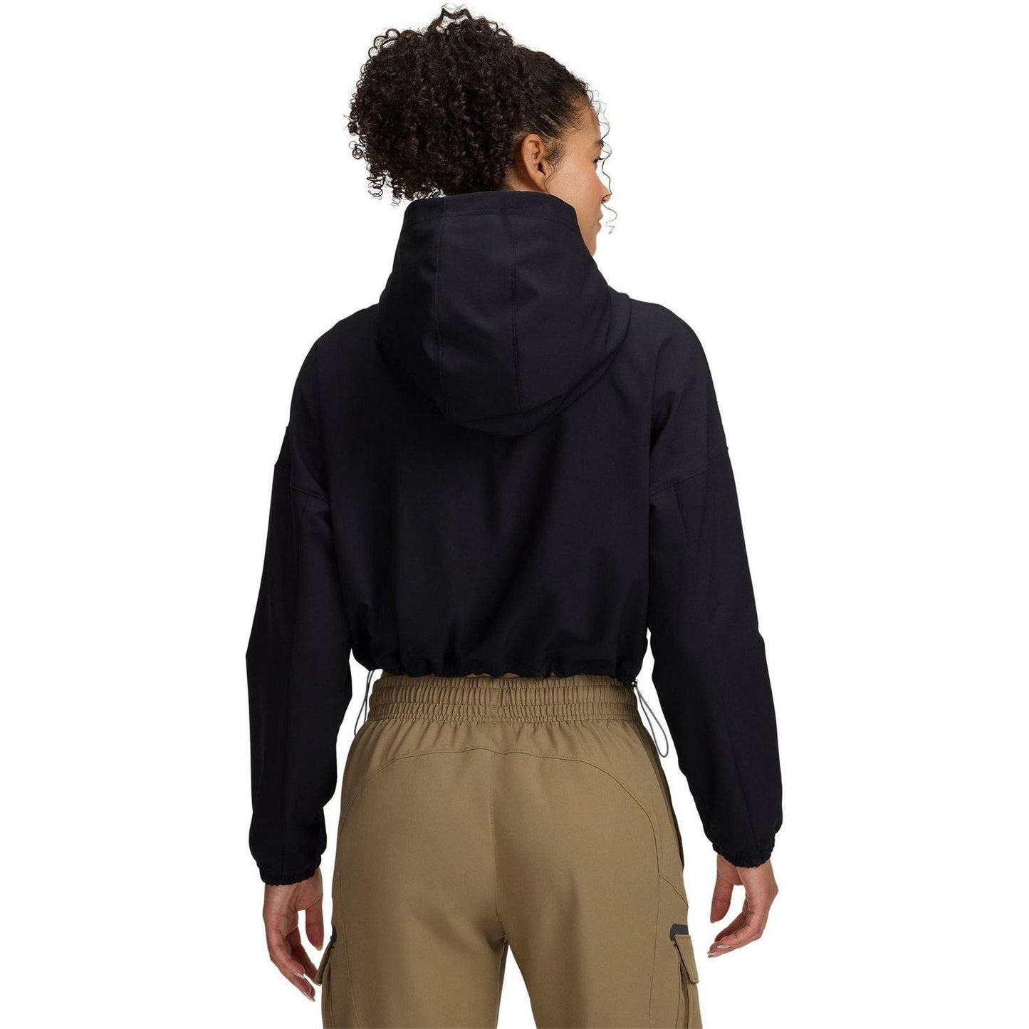 Black - Back - Under Armour Womens-Ladies Unstoppable Woven Hooded Jacket