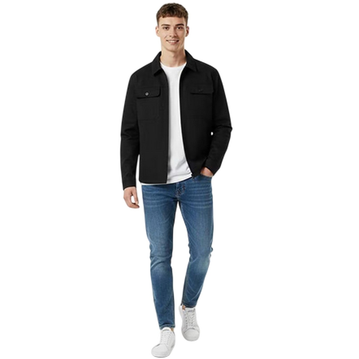 Black - Lifestyle - Jack Wills Mens Shire Utility Full Zip Overshirt
