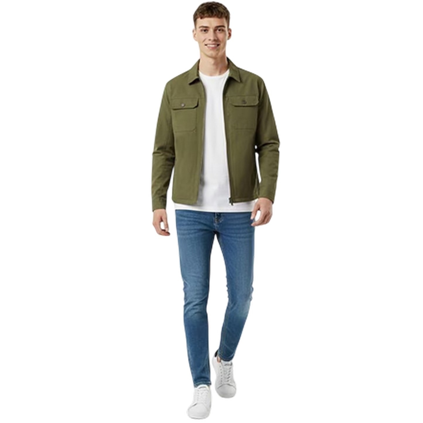 Olive - Lifestyle - Jack Wills Mens Shire Utility Full Zip Overshirt