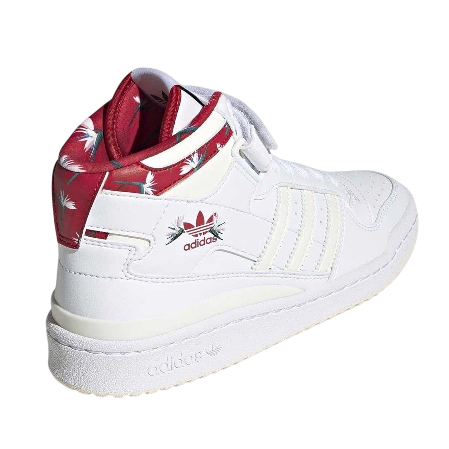 White - Back - Adidas Womens-Ladies Forum Mid Calf Trainers