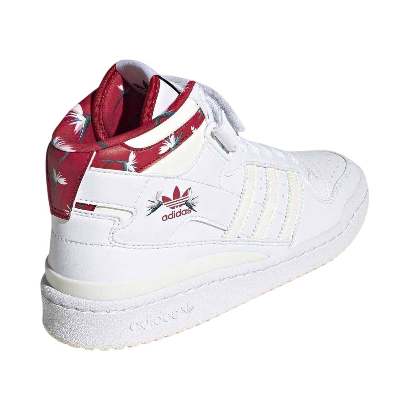 White - Back - Adidas Womens-Ladies Forum Mid Calf Trainers