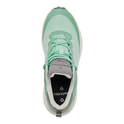 Pool-White - Side - Craghoppers Womens-Ladies Adflex Lace Up Flat Trainers