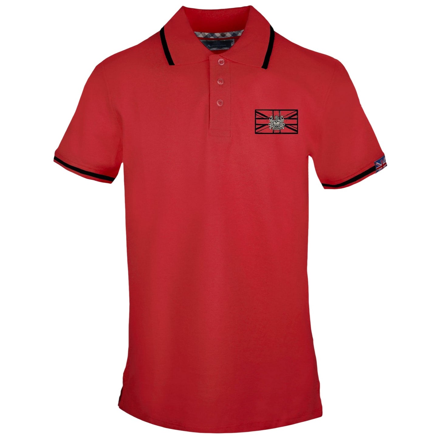 Red - Front - Aquascutum Mens Flag Polo Shirt
