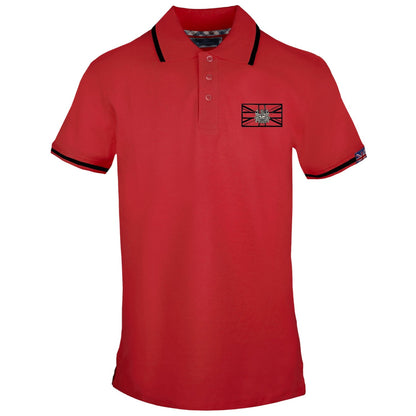 Red - Front - Aquascutum Mens Flag Polo Shirt