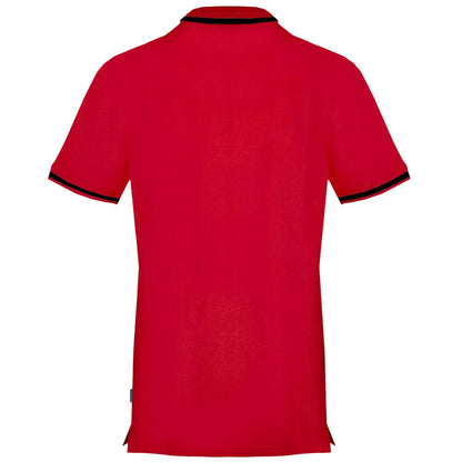 Red - Back - Aquascutum Mens Flag Polo Shirt