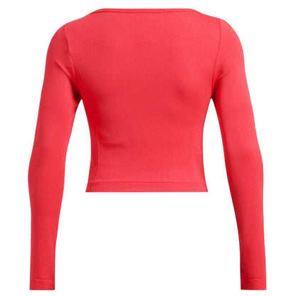 Red - Back - Under Armour Womens-Ladies Seamless Training Top