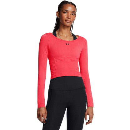 Red - Lifestyle - Under Armour Womens-Ladies Seamless Training Top